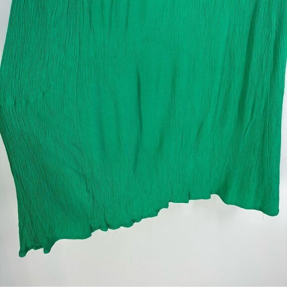 SOFT SURROUNDINGS Cold Shoulder Gauze Fabric Kelly Green Dress Sz 1X - Picture 4 of 9